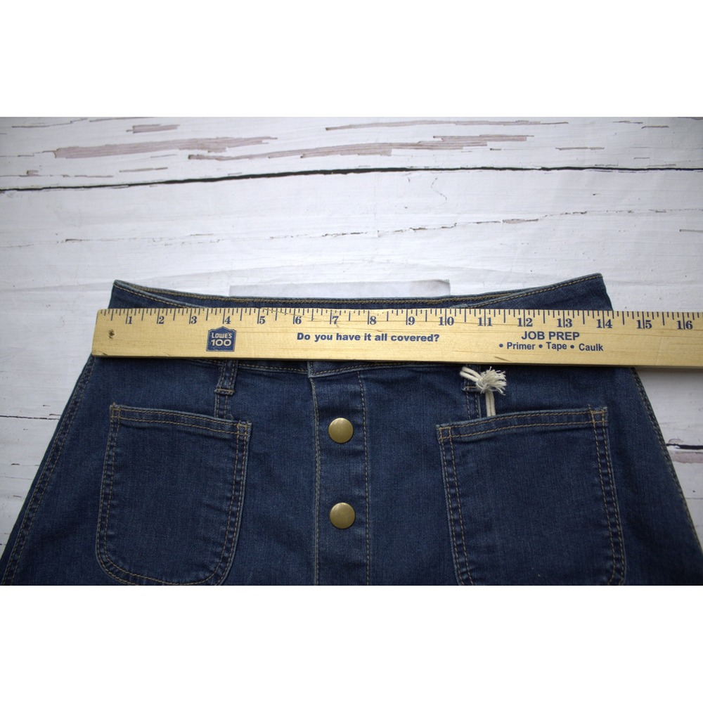Altar'd State Denim Button Front Mini Skirt Blue S Boho - Picture 6 of 8